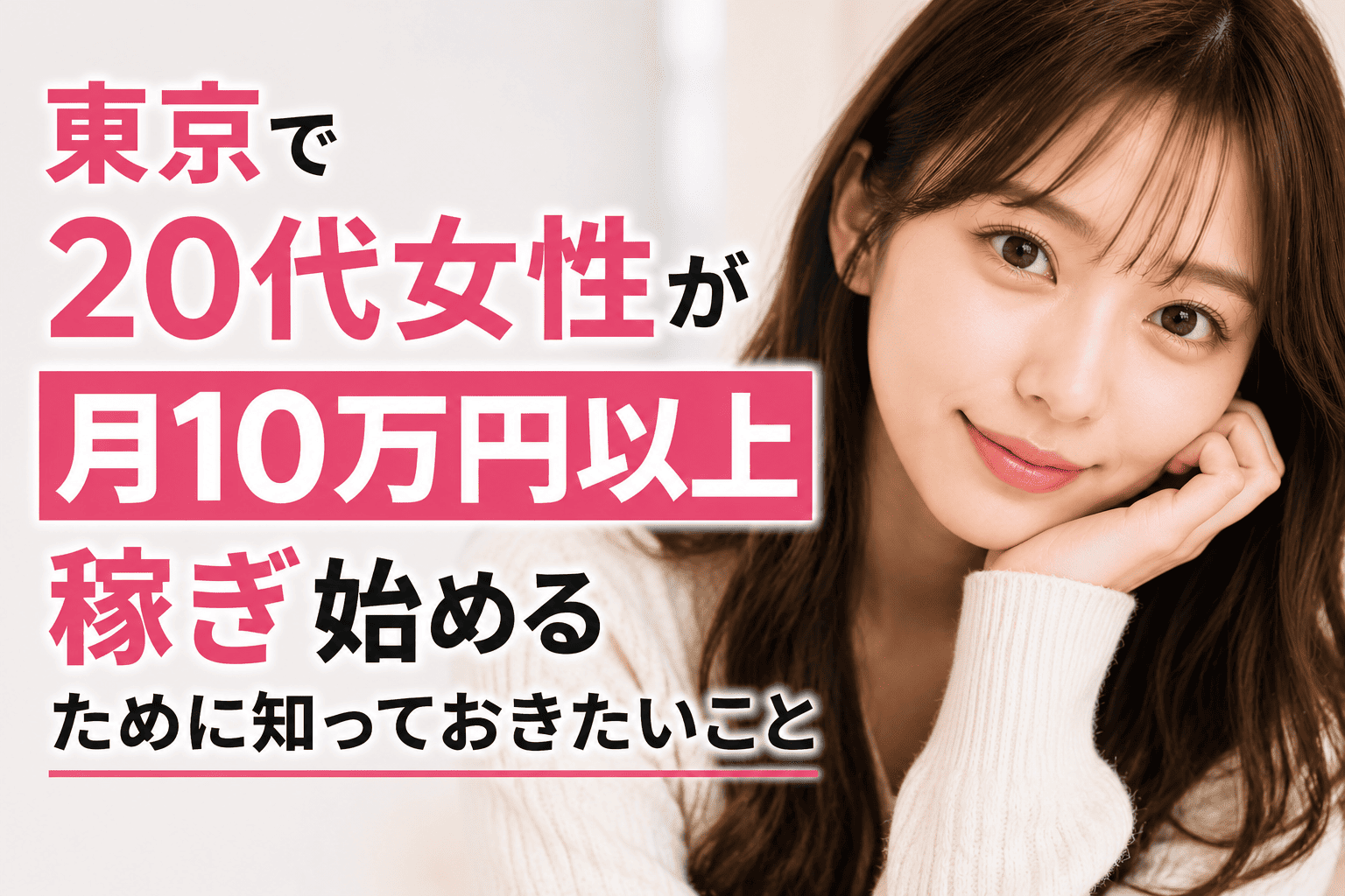 東京で20代女性が月10万円以上稼ぎ始めるために知っておきたいこと